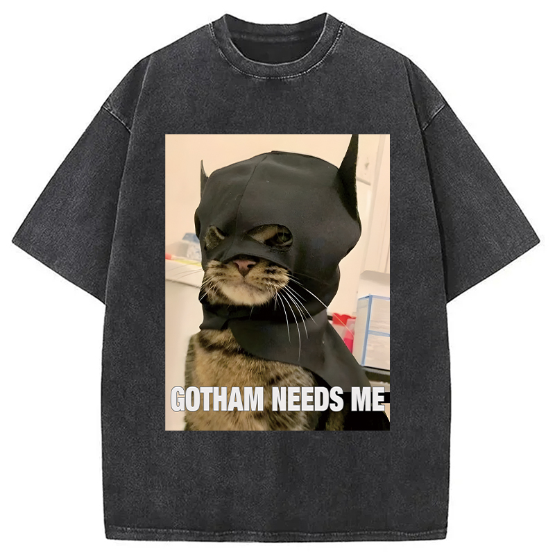 Tokyolion Bat Cat Meme Washed T-Shirt