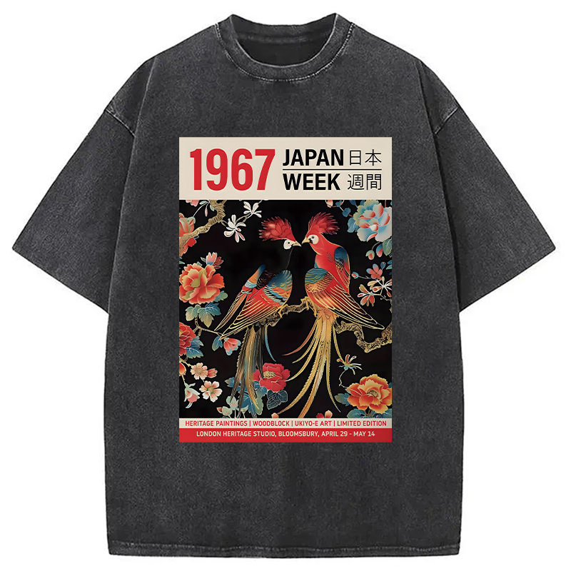 Tokyolion Love Birds Washed T-Shirt