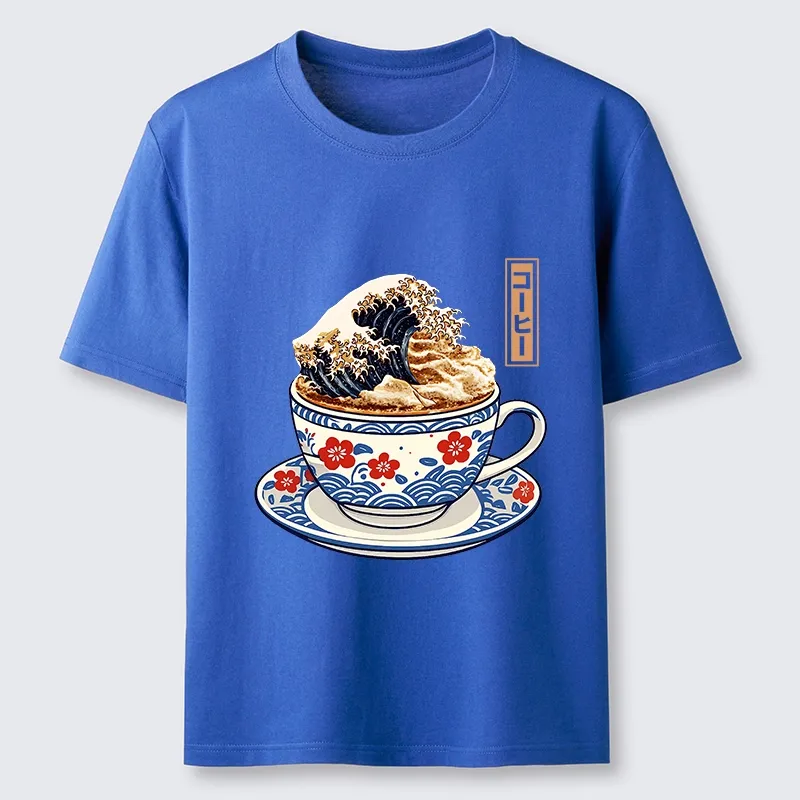 Tokyo-Lion Coffee Wave Foam Classic T-Shirt