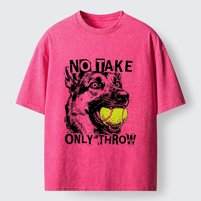 Tokyo-Lion Dog Wants Ball Thrown Washed T-Shirt