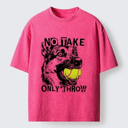 Tokyo-Lion Dog Wants Ball Thrown Washed T-Shirt