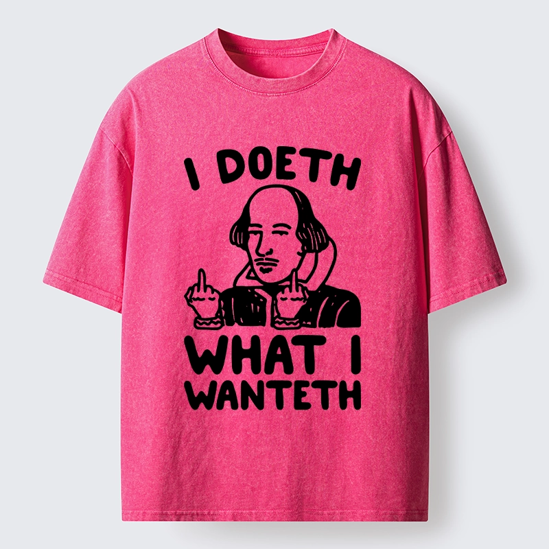 Tokyo-Lion Old English Shakespeare Meme Washed T-Shirt