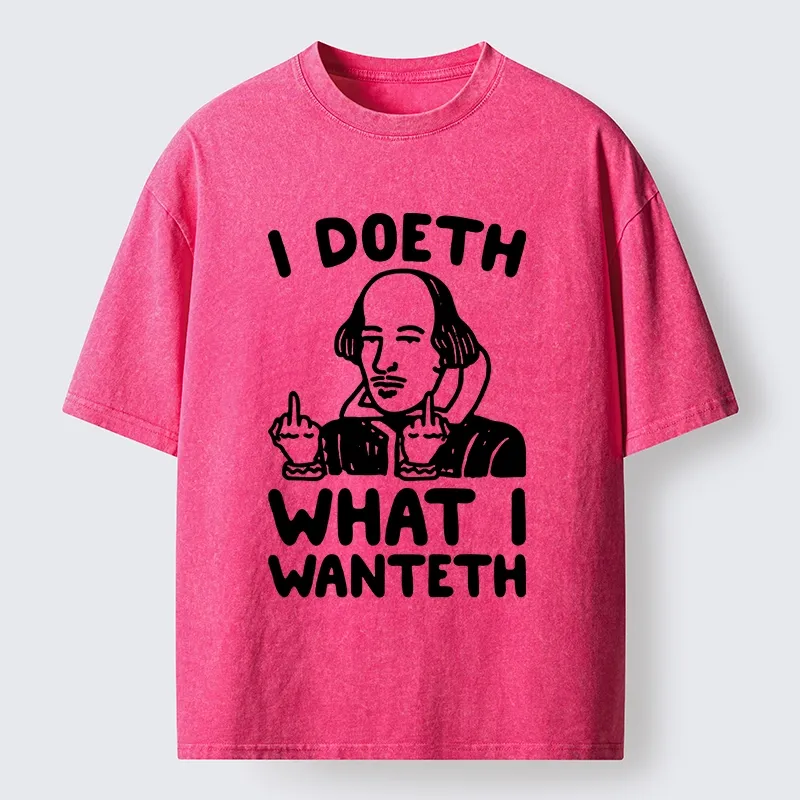 Tokyo-Lion Old English Shakespeare Meme Washed T-Shirt