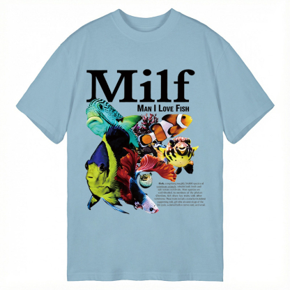 TokyoLion Man I Love Fish Vintage Meme Classic T-Shirt-Tokyo-Lion