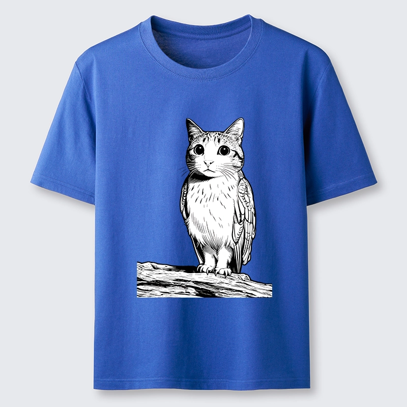 Tokyo-Lion Funny Cat Owl Fusion Art Classic T-Shirt