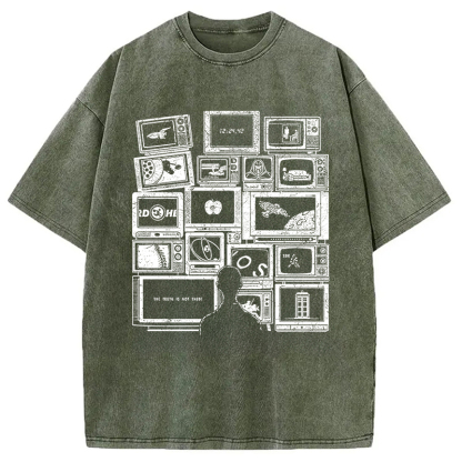 Tokyolion Finding Favorite Music Radio Washed T-Shirt-Tokyo-Lion