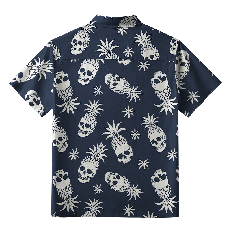 Tokyo-Lion Pineapple Skull Aloha Hawaiian Shirt
