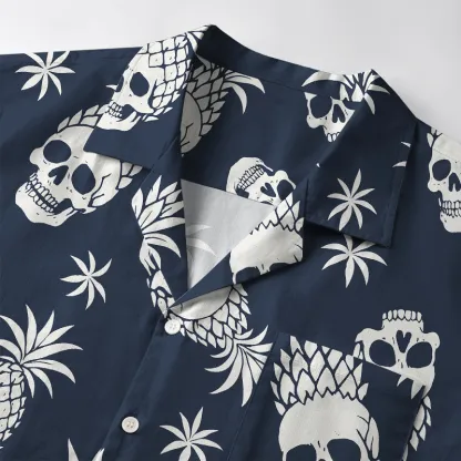 Tokyo-Lion Pineapple Skull Aloha Hawaiian Shirt
