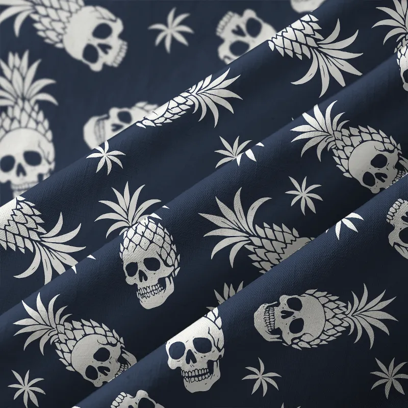 Tokyo-Lion Pineapple Skull Aloha Hawaiian Shirt
