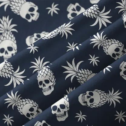 Tokyo-Lion Pineapple Skull Aloha Hawaiian Shirt