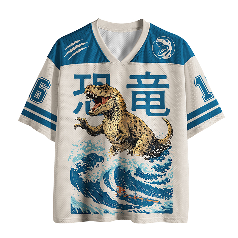Tokyo-Lion Dinosaur Of The Waves Mesh Jersey