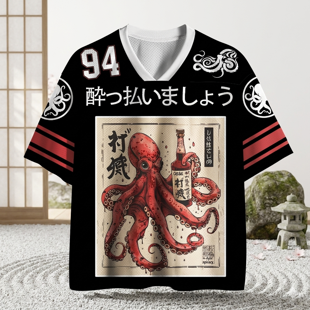 Tokyo-Lion Japanese Octopus Sake Mesh Jersey