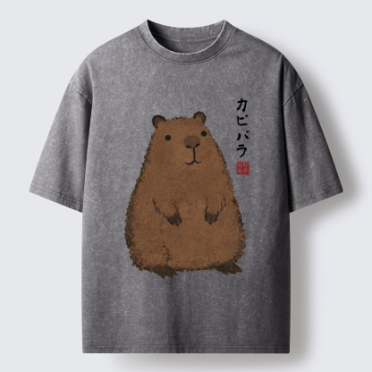 Tokyo-Lion World's Chillest Animal Washed T-Shirt