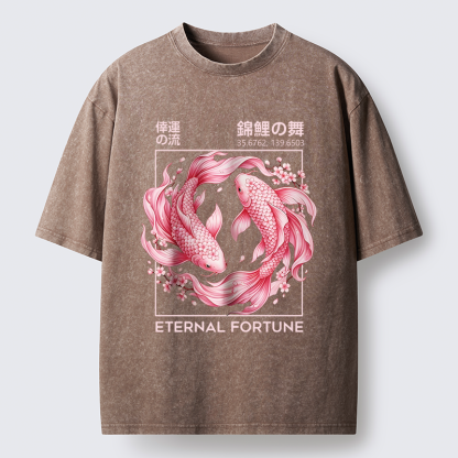Tokyo-Lion The Dance of Nishikigoi Washed T-Shirt-Tokyo-Lion