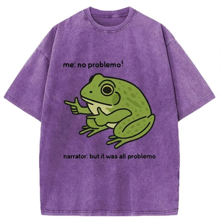 Tokyo-Lion Stupid Frog Meme Washed T-Shirt