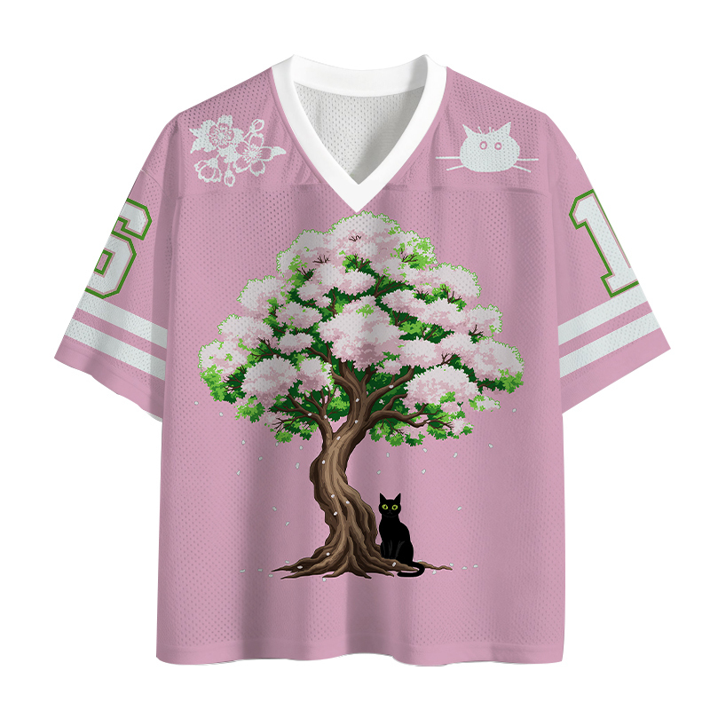 Tokyolion Sakura And Cat Mesh Jersey