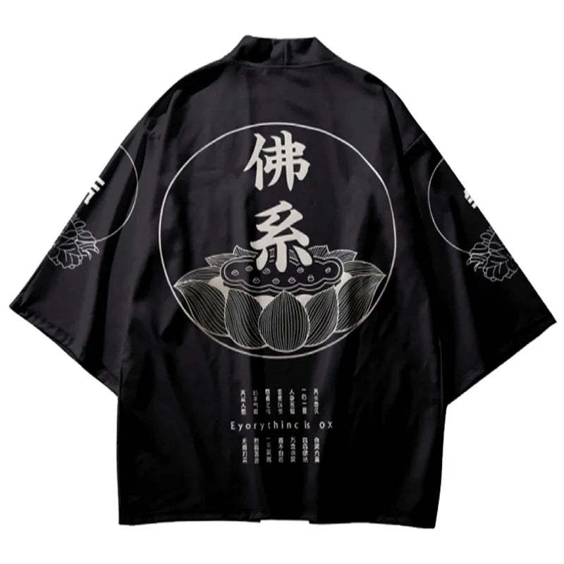 Tokyo-Lion Buddha-like Japanese Kimono Cardigan