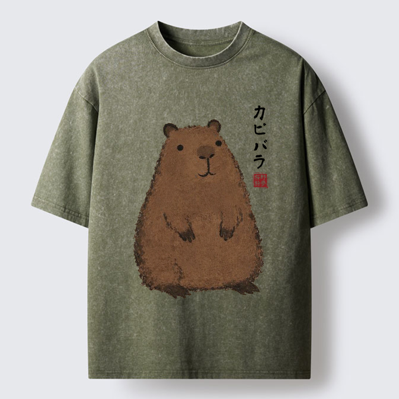Tokyo-Lion World's Chillest Animal Washed T-Shirt