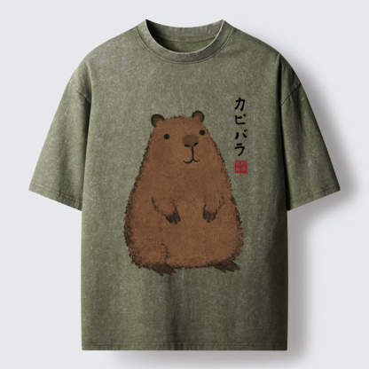 Tokyo-Lion World's Chillest Animal Washed T-Shirt