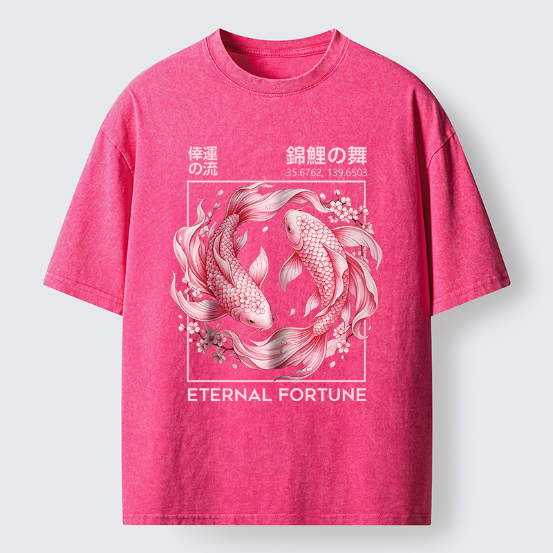 Tokyo-Lion The Dance of Nishikigoi Washed T-Shirt-Tokyo-Lion