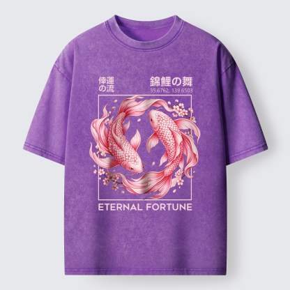 Tokyo-Lion The Dance of Nishikigoi Washed T-Shirt-Tokyo-Lion