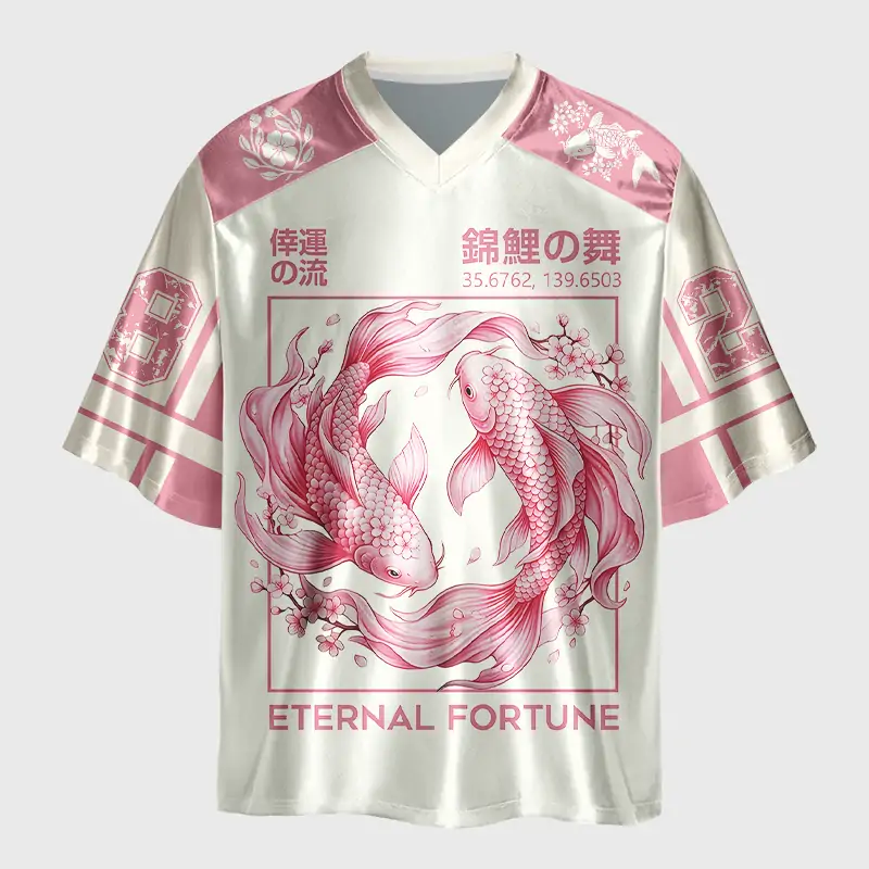 Tokyo-Lion The Dance of Nishikigoi Glossy Oversized Jersey
