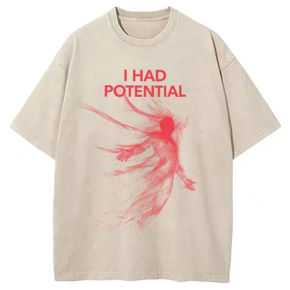 Tokyolion I Had Potential Washed T-Shirt-Tokyo-Lion