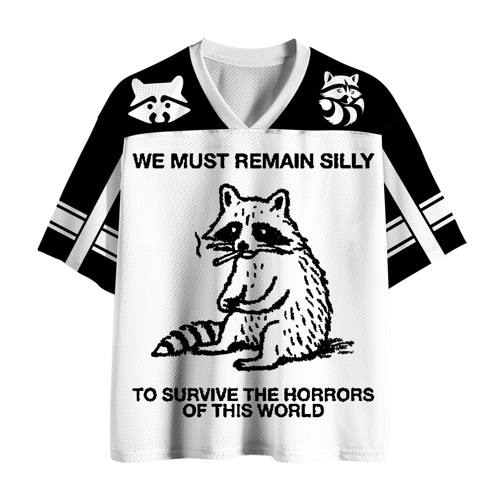 Tokyo-Lion The "Remain Silly"Raccoon Mesh Jersey
