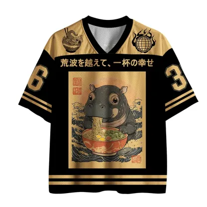 Tokyo-Lion Moo Deng Eat Ramen Mesh Jersey