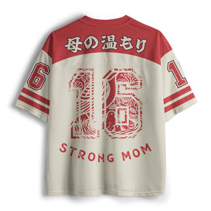 Tokyo-Lion Raised By A Strong Mom Mesh Jersey-Tokyo-Lion
