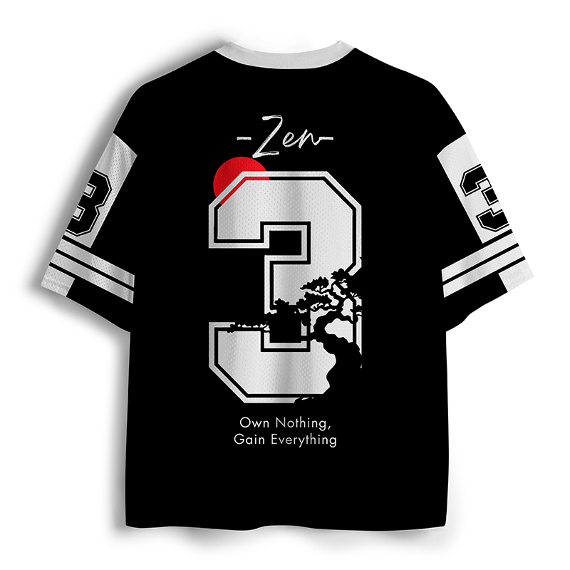 Tokyo-Lion Japanese Zen Kanji Mesh Jersey