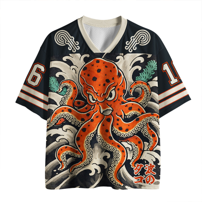 Tokyo-Lion Octopus In The Waves Mesh Jersey