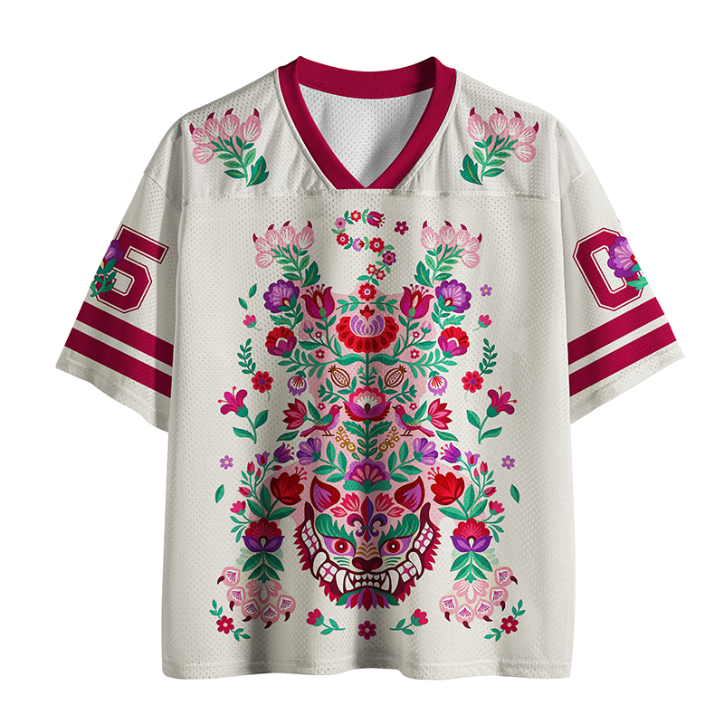 Tokyo-Lion Floral Tiger Mesh Jersey-Tokyo-Lion