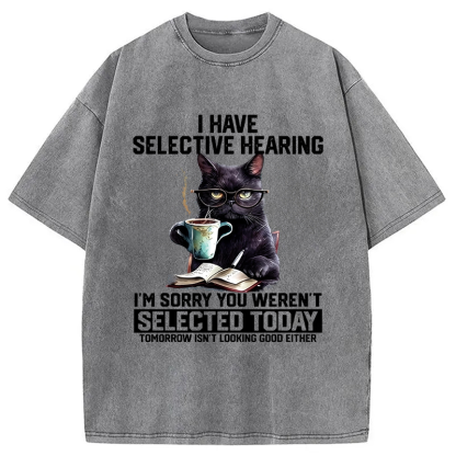 Tokyolion I Have Selective Hearing Washed T-Shirt-Tokyo-Lion