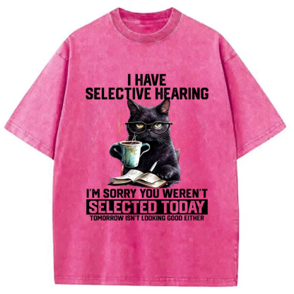 Tokyolion I Have Selective Hearing Washed T-Shirt-Tokyo-Lion