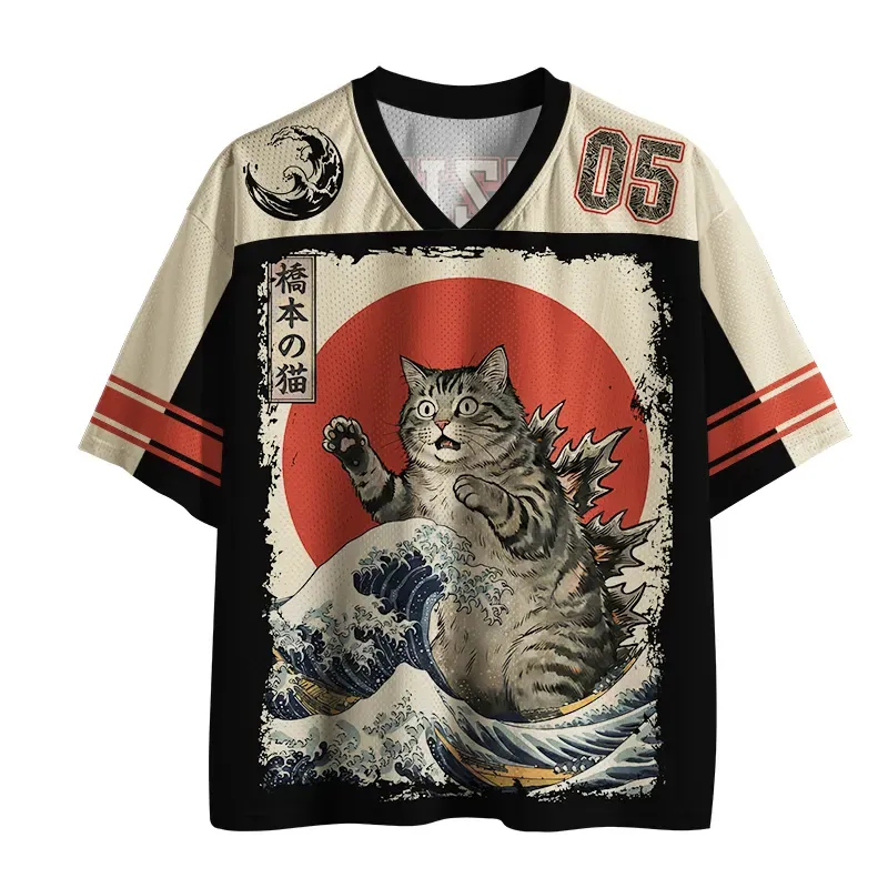 Tokyo-Lion Catzilla Is Causing Destruction Mesh Jersey