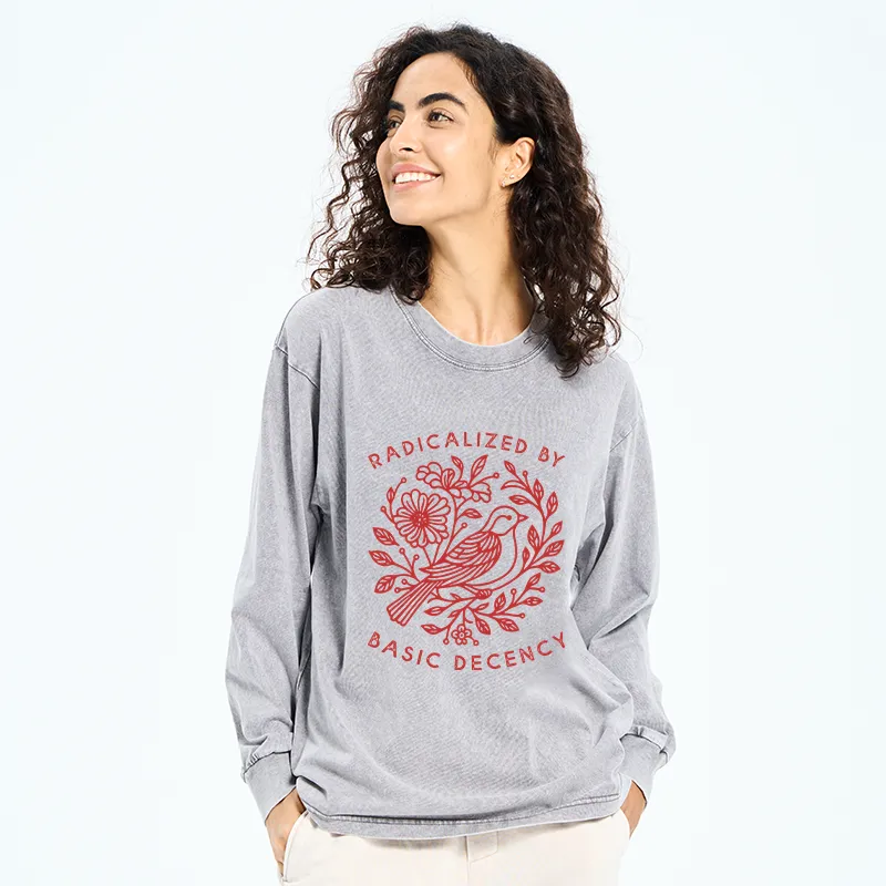 Tokyo-Lion Pigeon That Was Moved Washed Long Sleeve T-Shirt-Tokyo-Lion