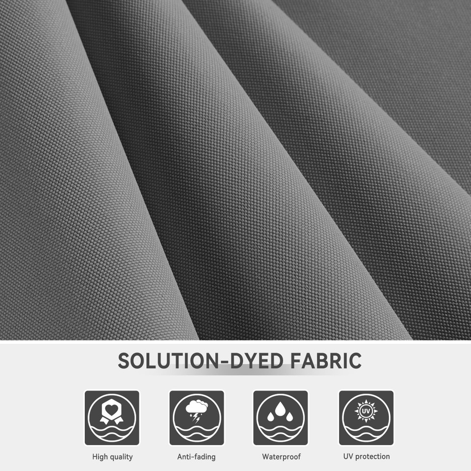 Solar LED Aluminum Cantilever Umbrella With Base