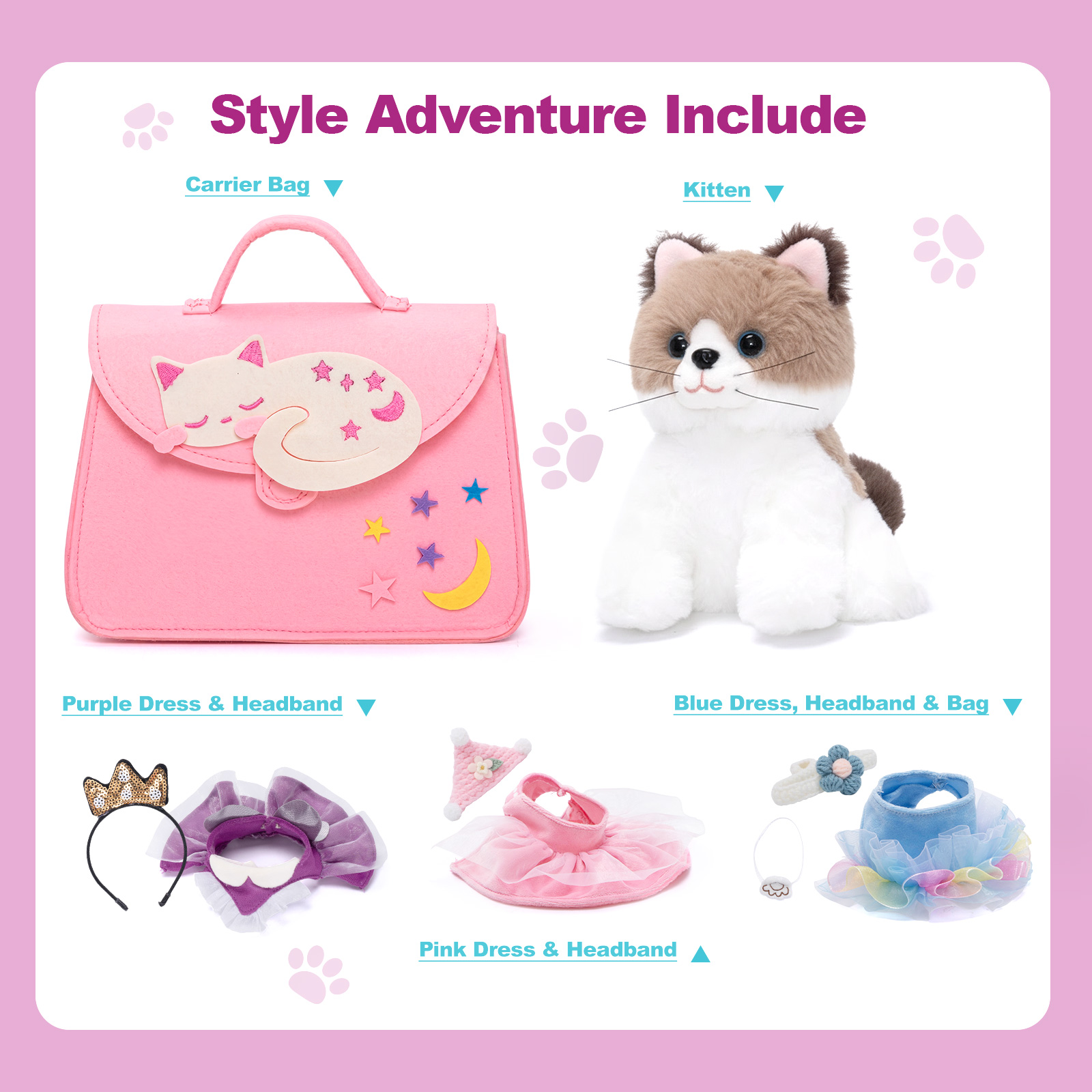 Dress Up Kitten Playset