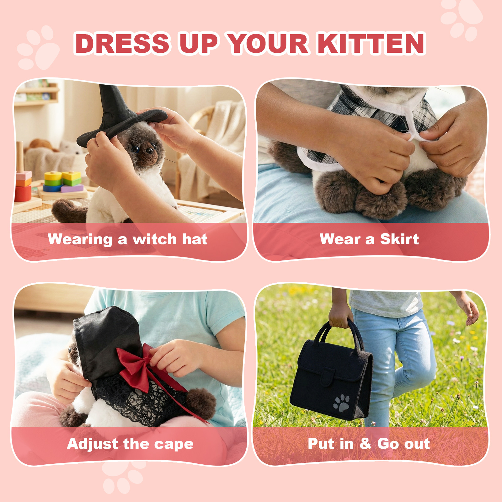 Dress Up Kitten Playset