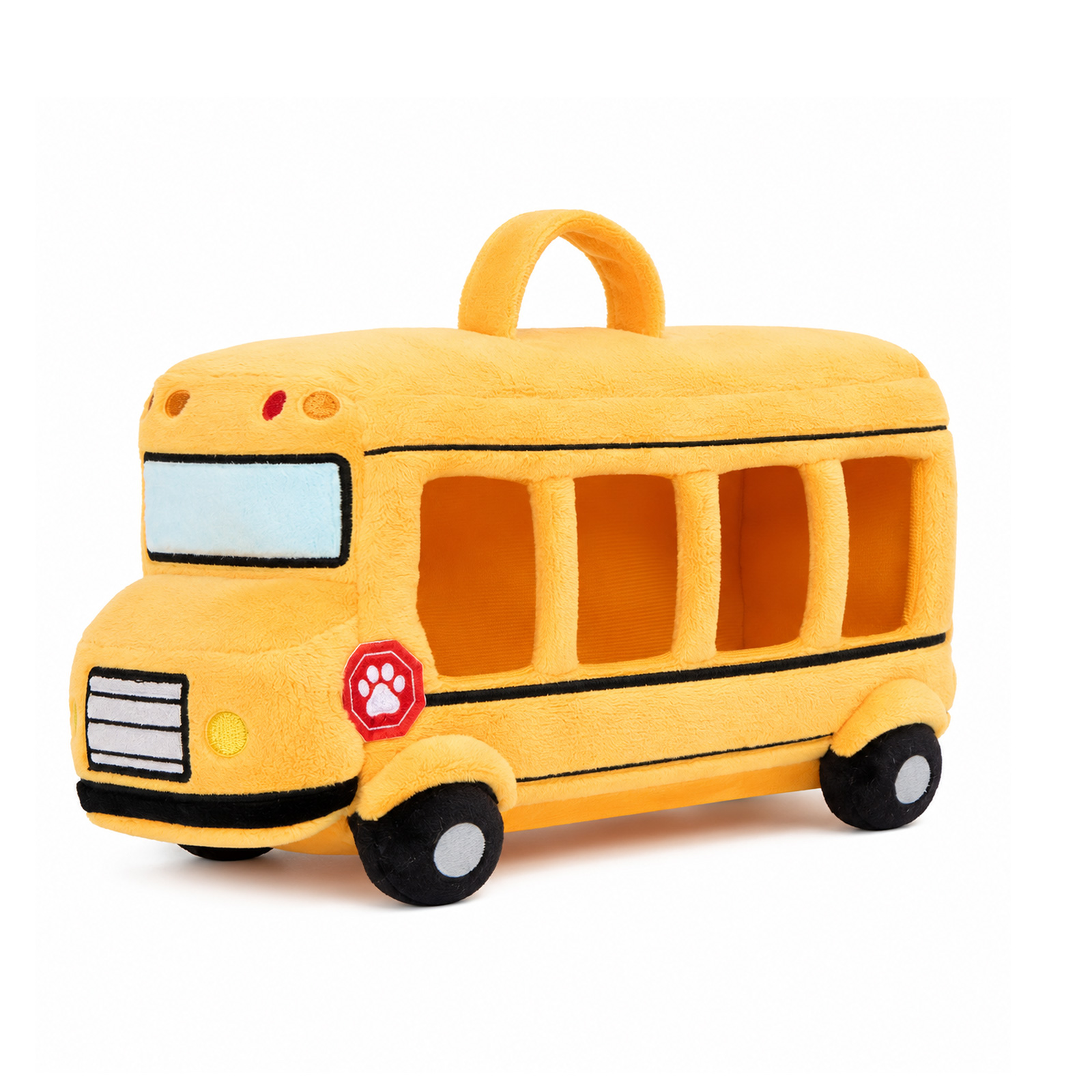 Personalized First Puppy Bus Playset - Soft Sensory Toy with 4 Furry Friends