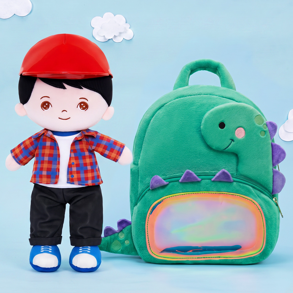 OUOZZZ Personalized Doll + Backpack Bundle