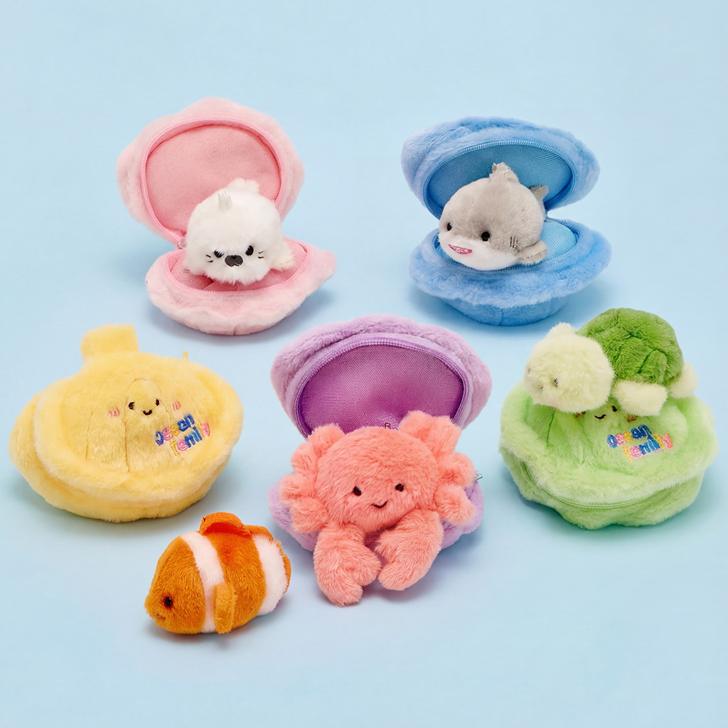 Set of 5 Ocean Buddies with Oyster 