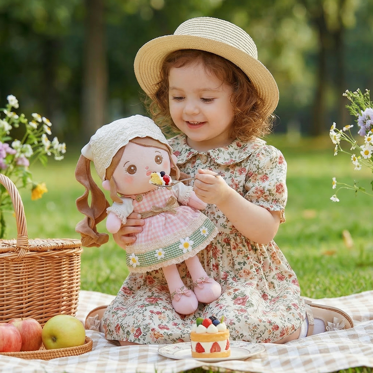 Personalized Pastoral style Plush Baby Doll