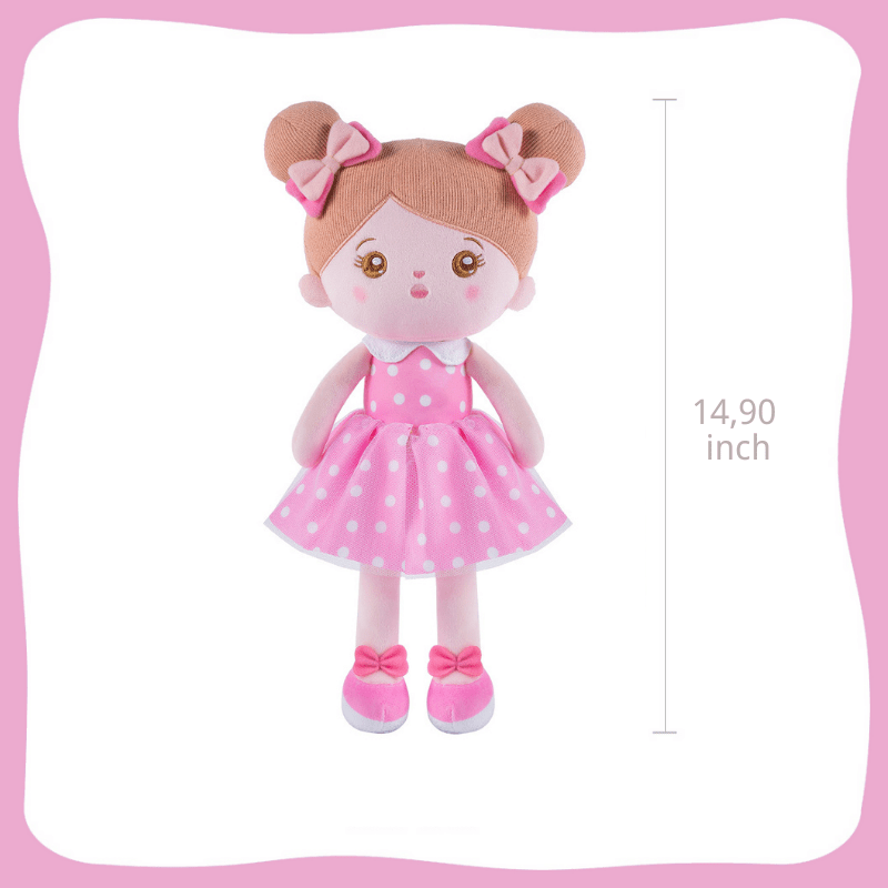 OUOZZZ Personalized Sweet Pink Doll and Shoulder Bag Gift Set Abby Pink + Shoulder Bag