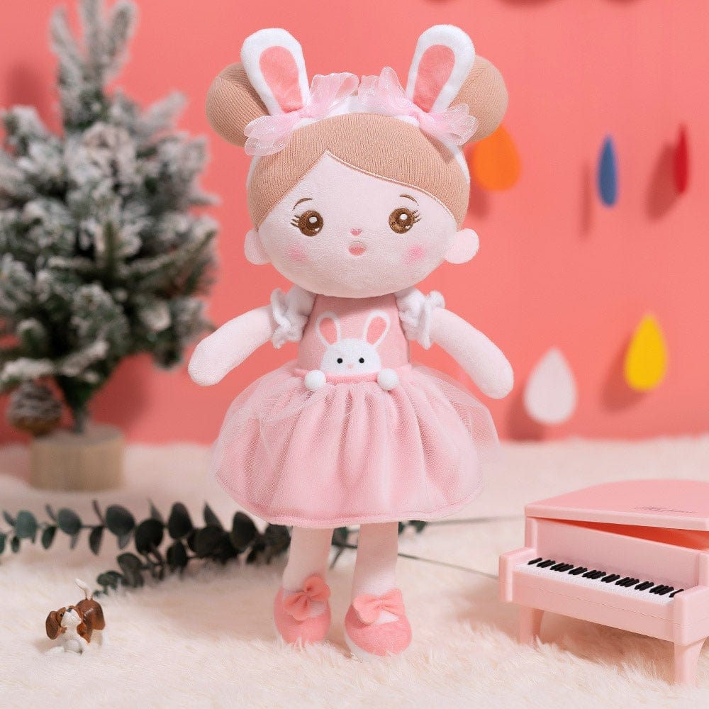 Toddler Soft Girl Doll, Personalized Bunny Cute Christmas Birthday