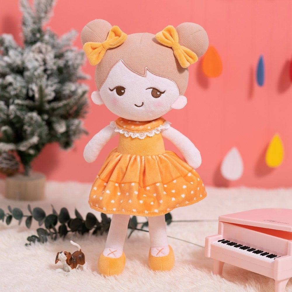 OUOZZZ Personalized Orange Girl Plush Doll Becky Orange
