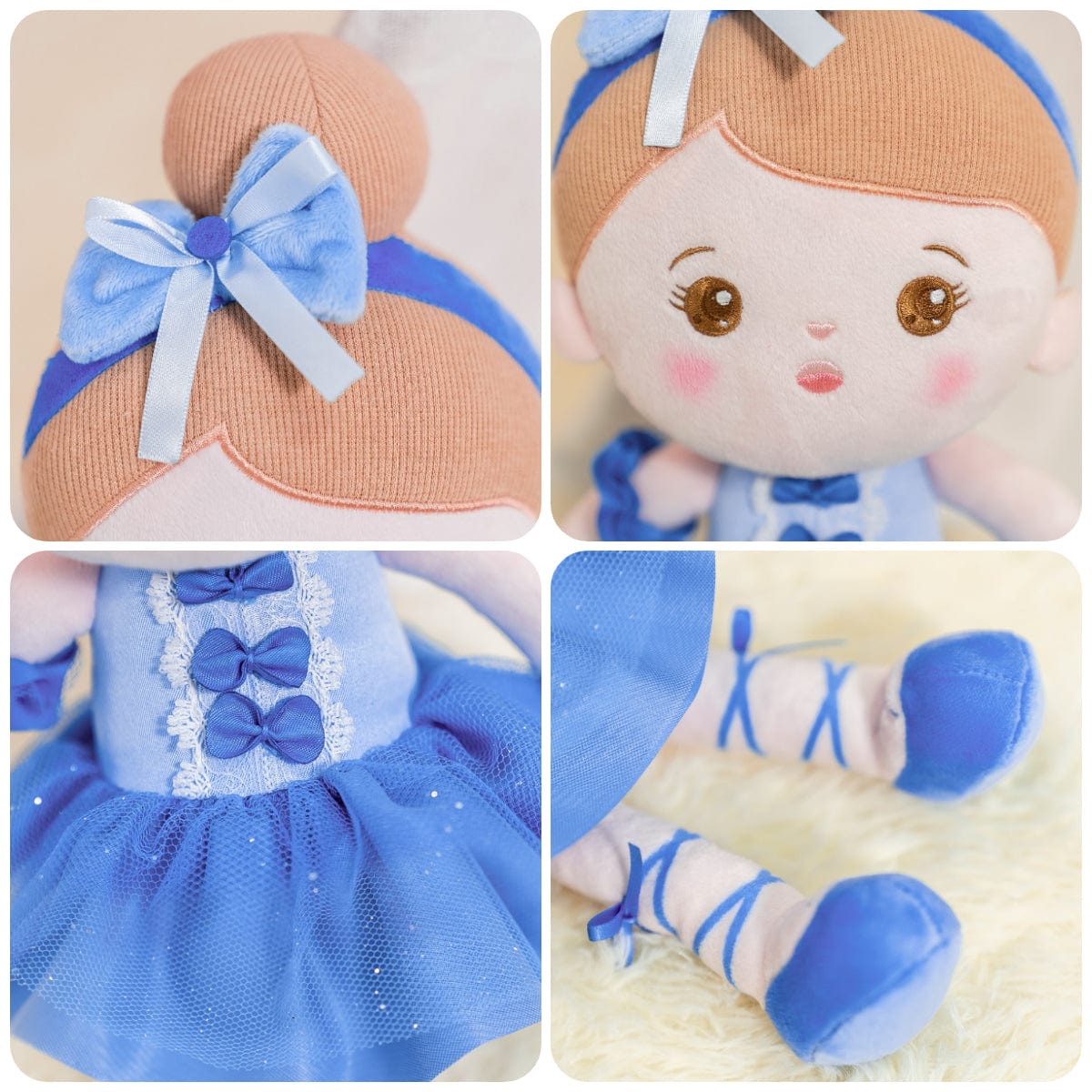 OUOZZZ Personalized Blue Ballet Doll