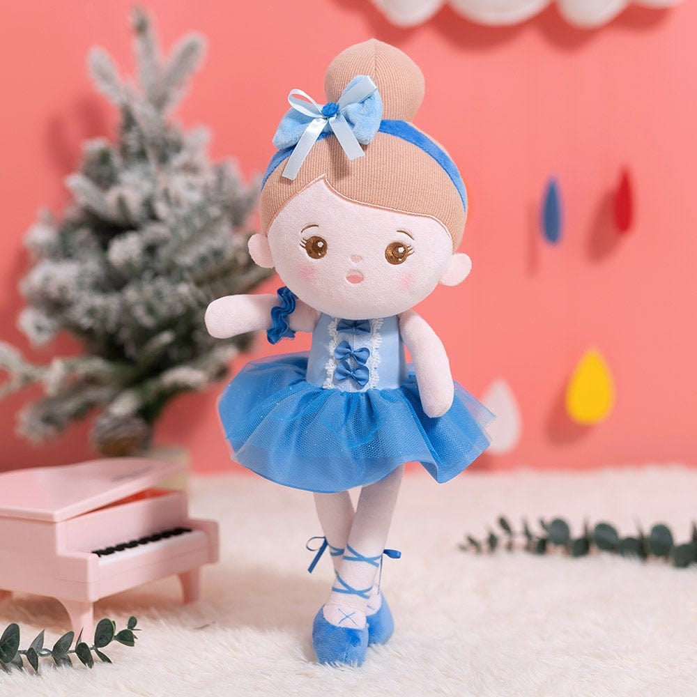 OUOZZZ Personalized Blue Girl Plush Doll Abby Ballerina