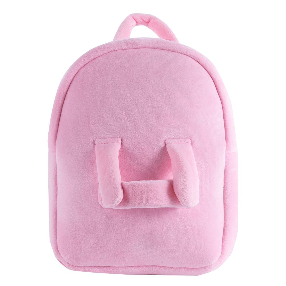 OUOZZZ Personalized Pink Plush Backpack Pink Bag